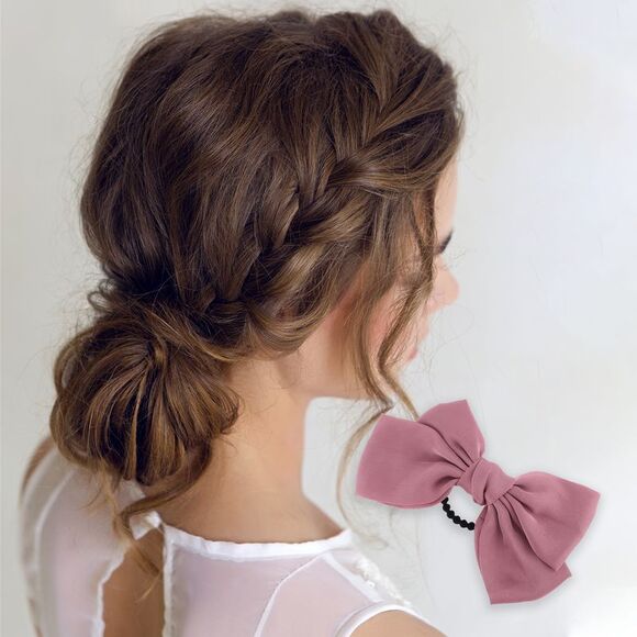 Bowknot Hair Rope Hair Ties Pink - Picture 2 of 3